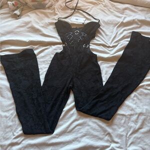 Elegant Black Lace Jumpsuit